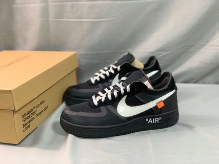 Replica Nike x Off White nike air max 1 orange crush sale online Low Black White