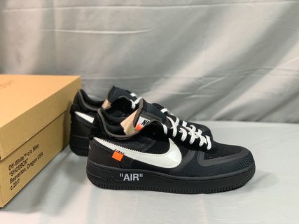 Replica Nike x Off White nike air max 1 orange crush sale online Low Black White