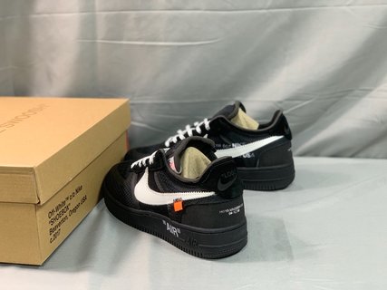 Replica Nike x Off White nike air max 1 orange crush sale online Low Black White