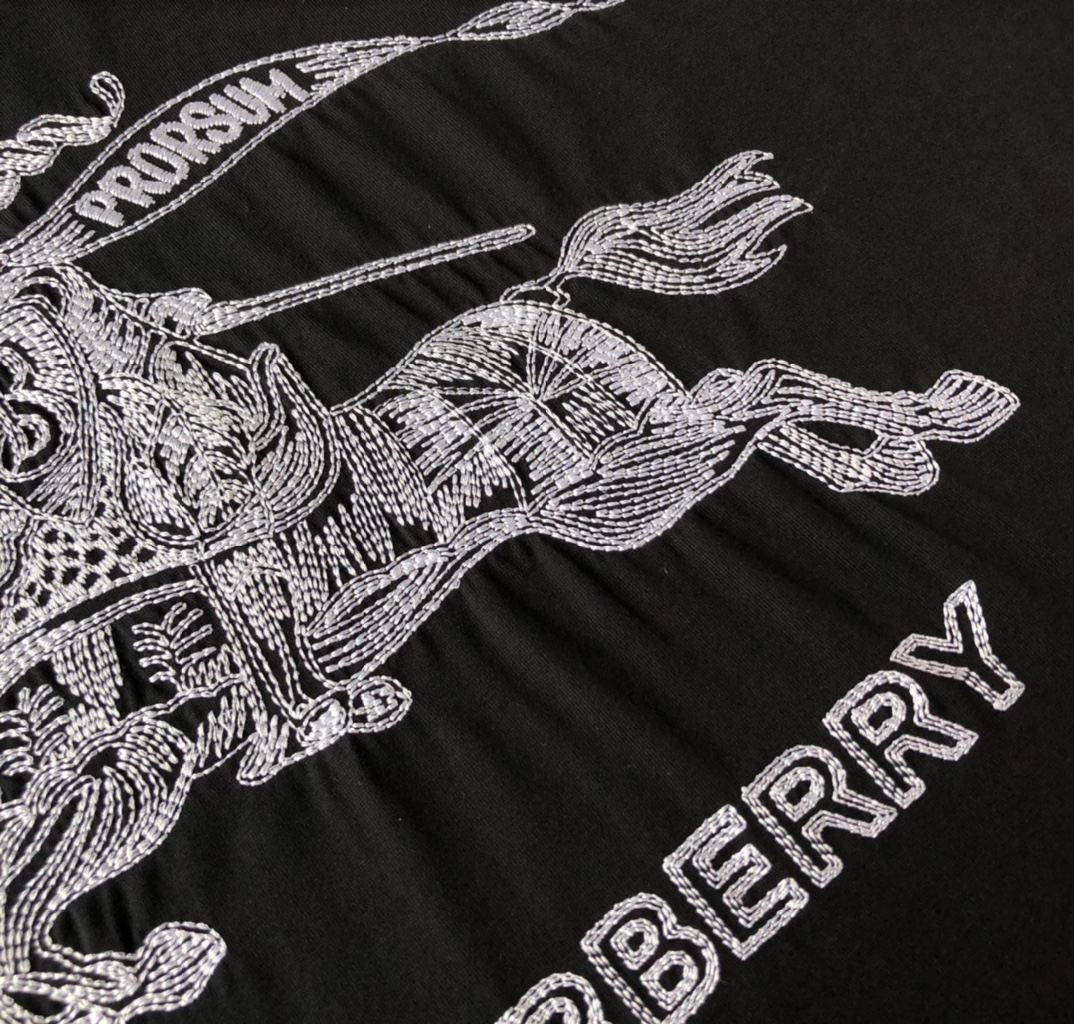 Replica Burberry Embroidered EKD Cotton T-shirt