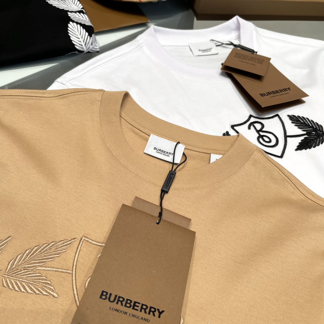 Replica Burberry - embroidered EKD cotton oversized T-shirt