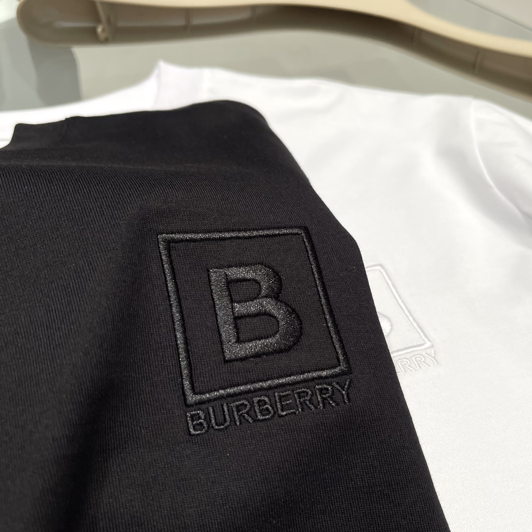 Replica Burberry Check Panel Cotton Oversized T-shirt